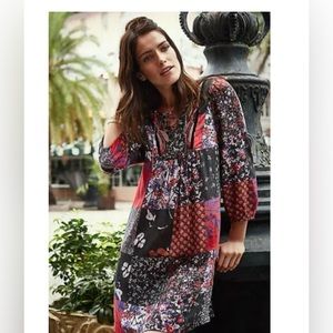 ANTHROPOLOGIE Arcata Patchwork Swing Dress